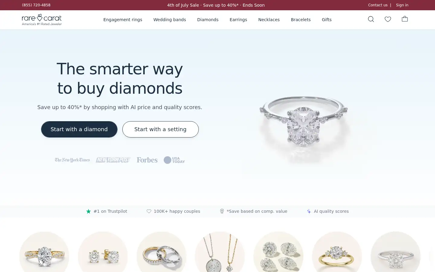 Screenshot of rarecarat.com