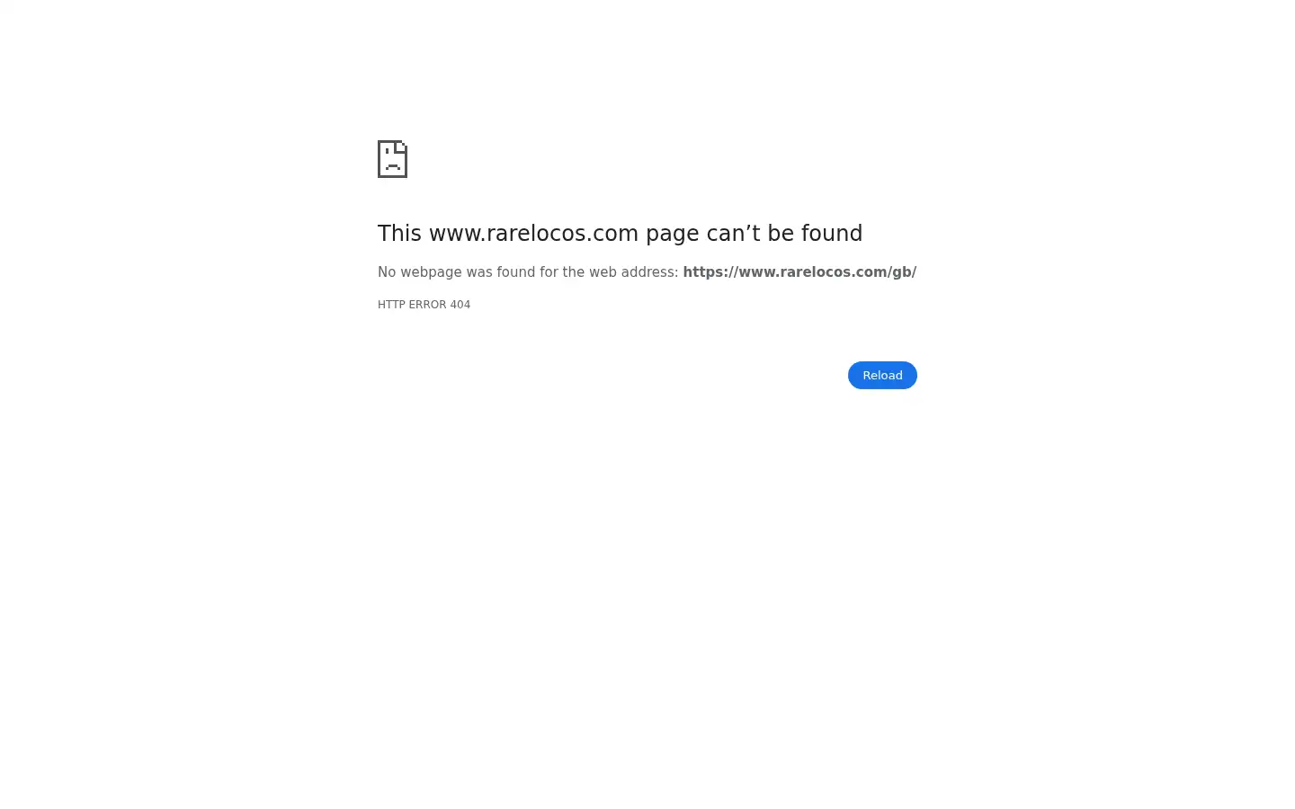 Screenshot of rarelocos.com