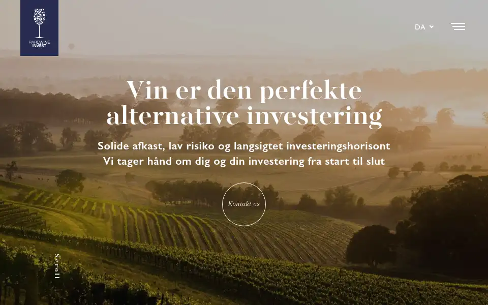 Screenshot of rarewineinvest.dk