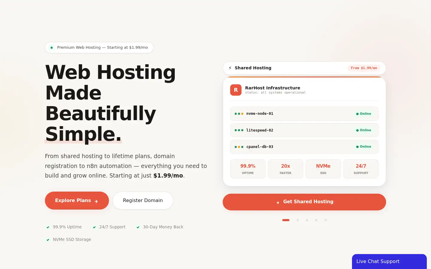Screenshot of rarhost.com