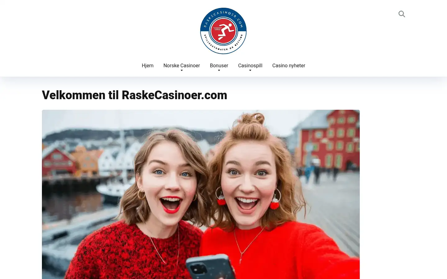 Screenshot of raskecasinoer.com
