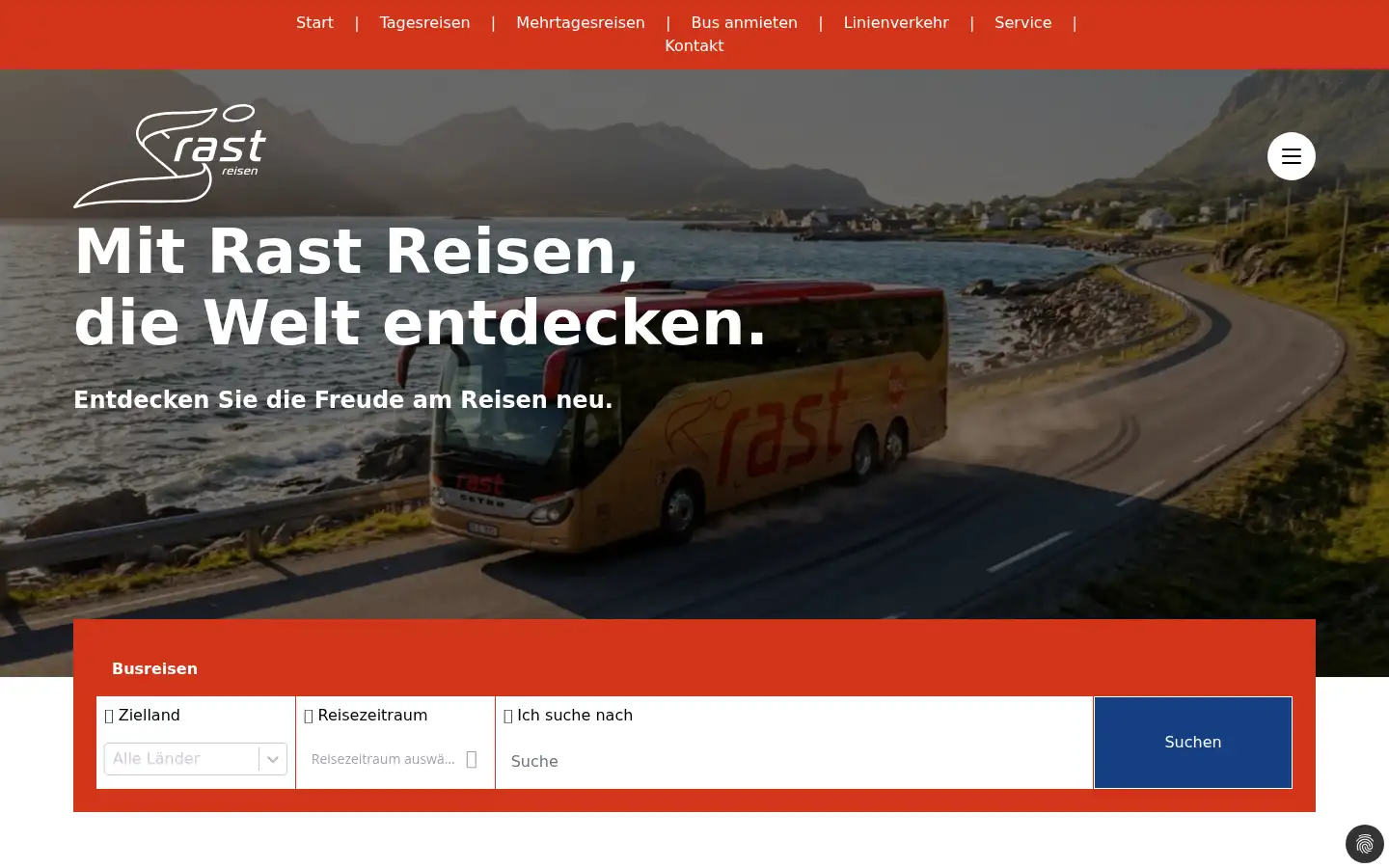 Screenshot of rast-reisen.de