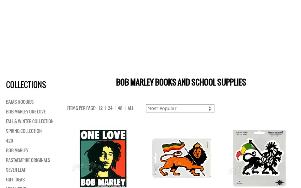 Screenshot of rastaempire.com