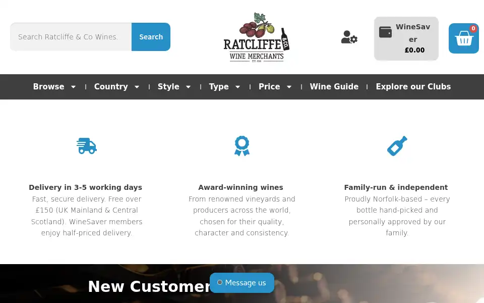 Screenshot of ratcliffe-co.com