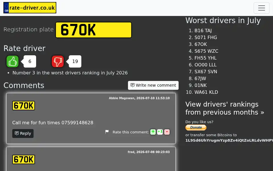 Screenshot of rate-driver.co.uk