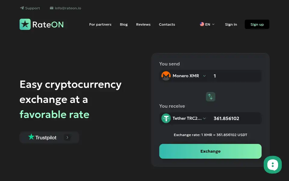 Screenshot of rateon.io