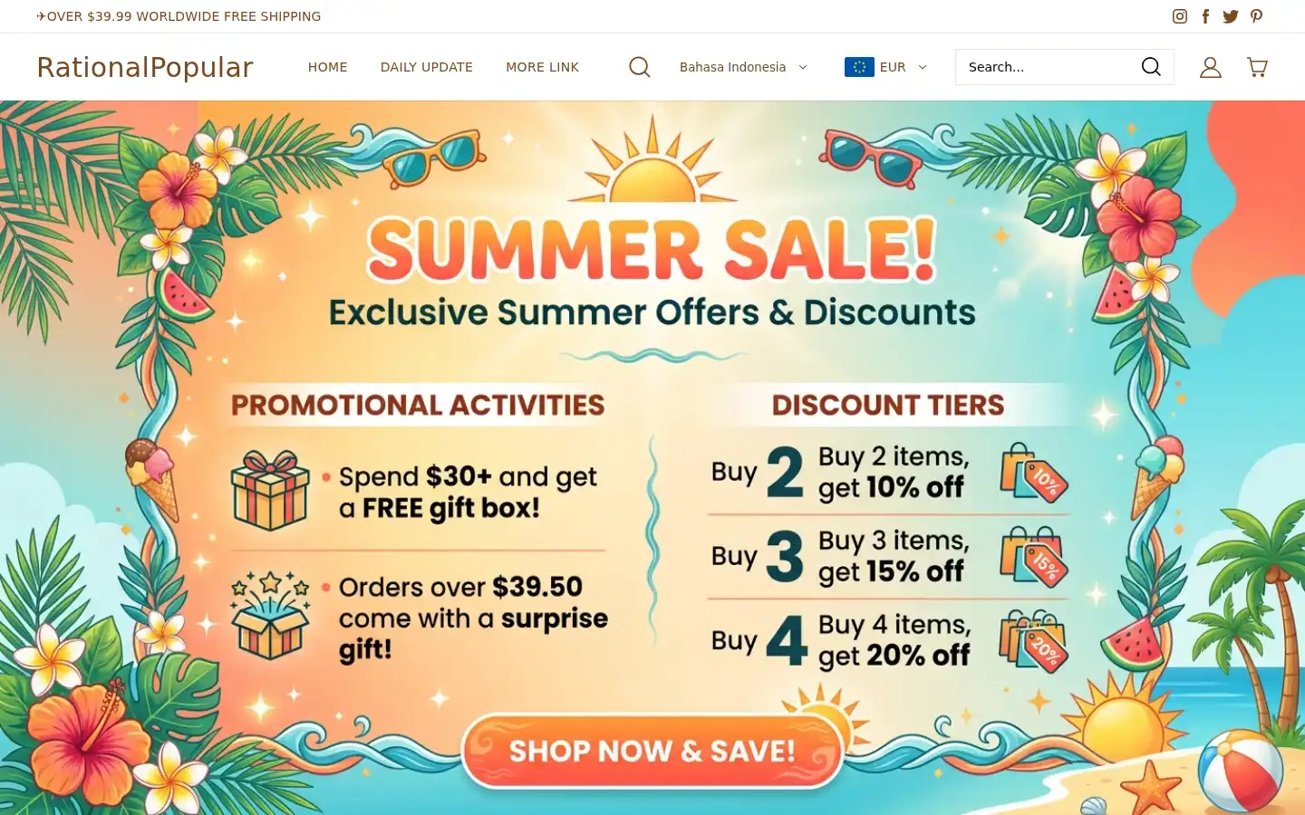 Screenshot of rationalpopular.com