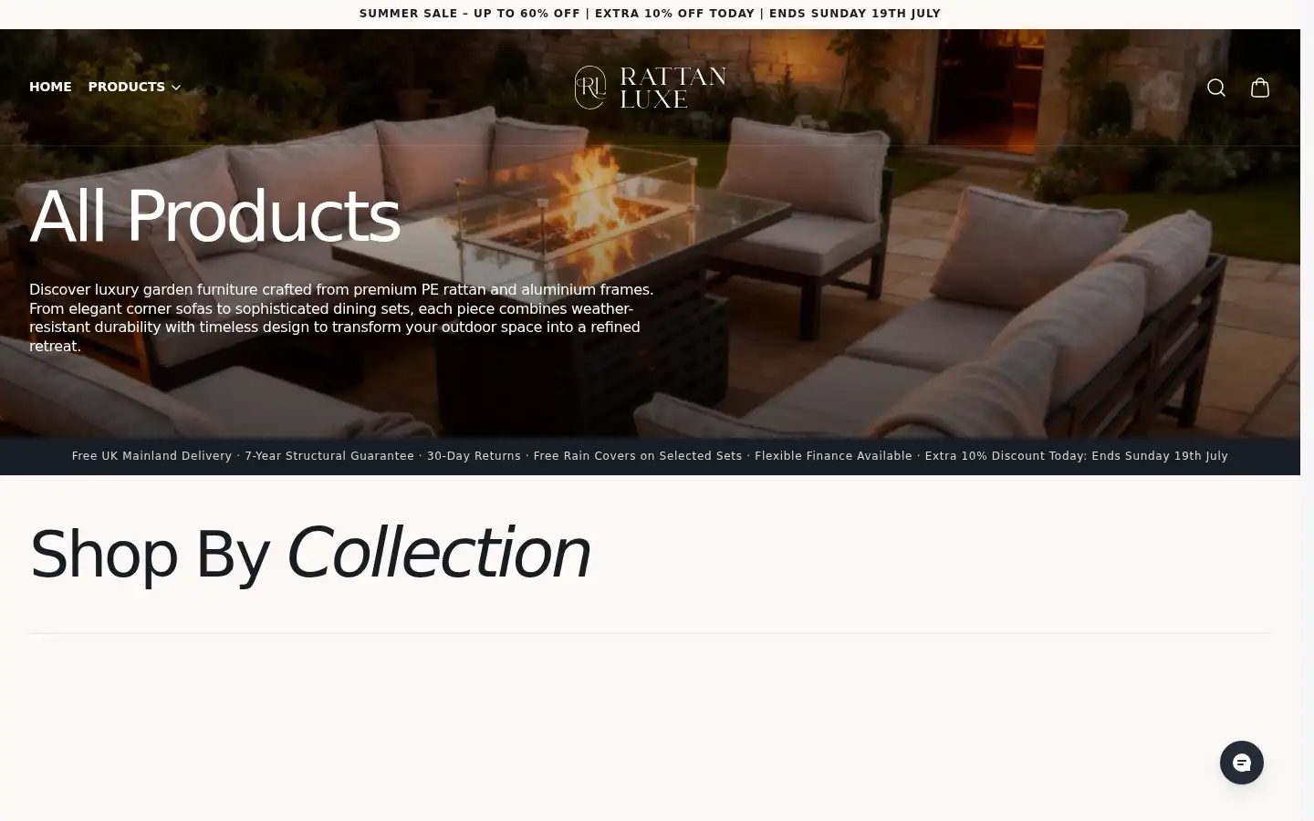 Screenshot of rattanluxe.co.uk