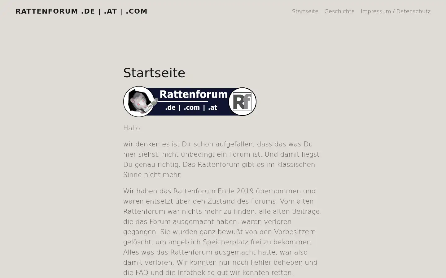 Screenshot of rattenforum.de