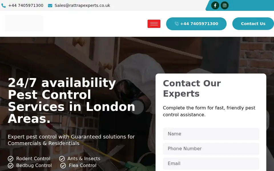 Screenshot of rattrapexperts.co.uk