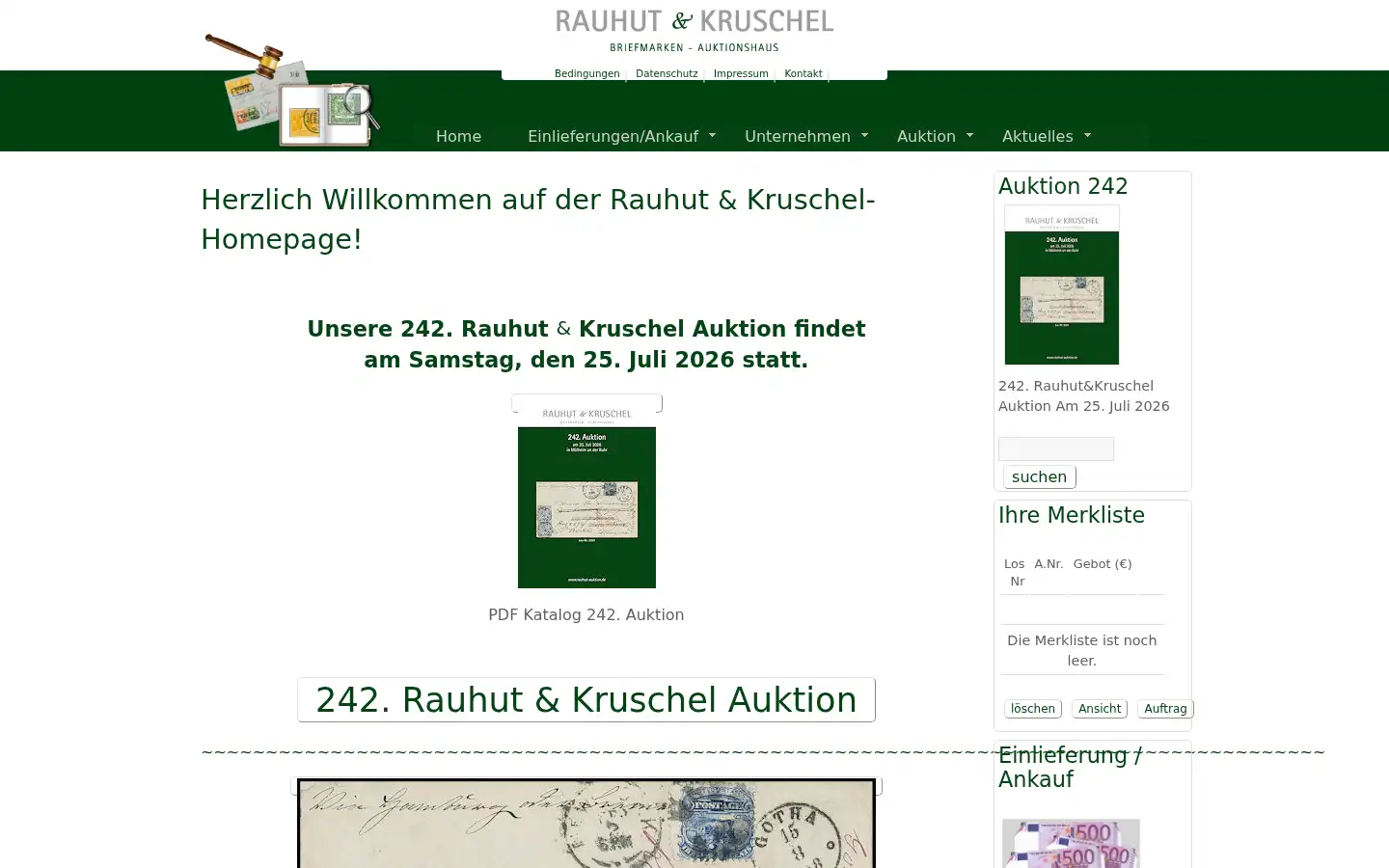 Screenshot of rauhut-auktion.de