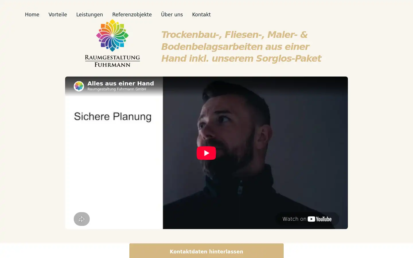 Screenshot of raumgestaltung-fuhrmann.de