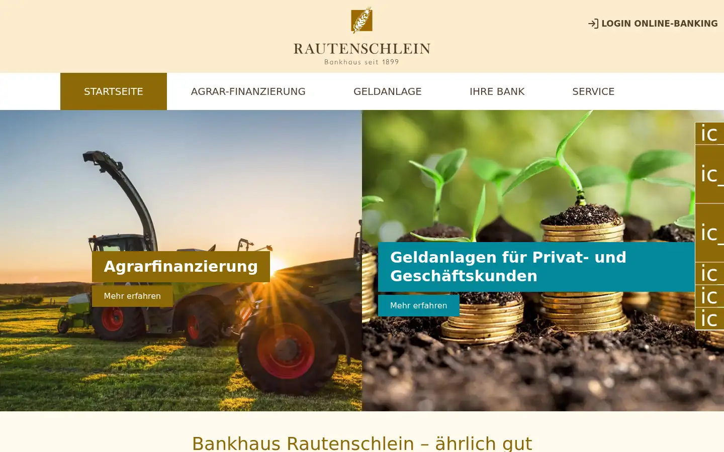 Screenshot of rautenschleinbank.de