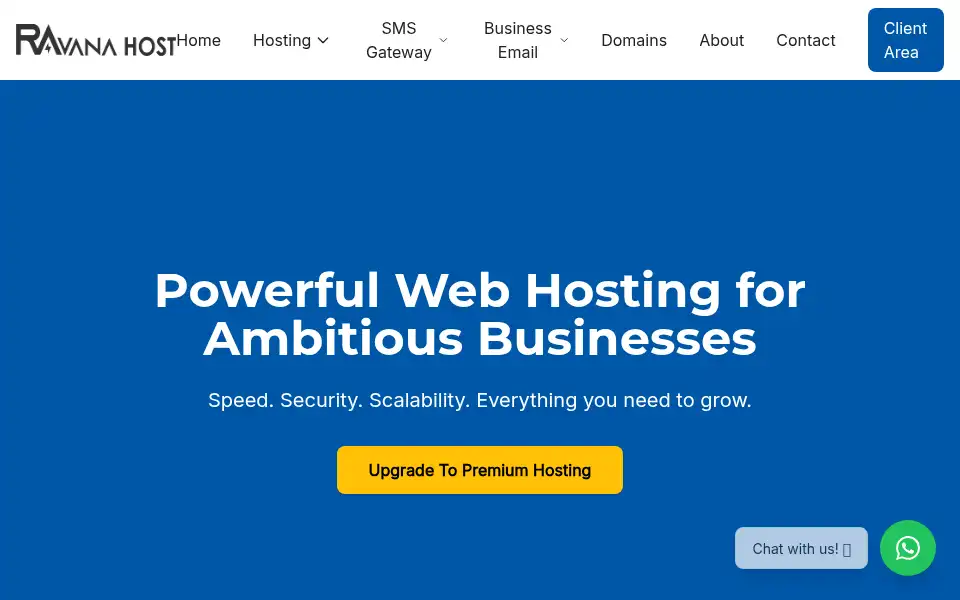 Screenshot of ravanahost.com