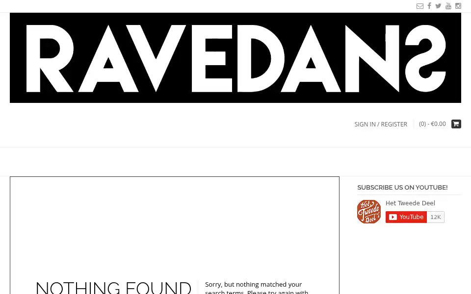 Screenshot of ravedans.com