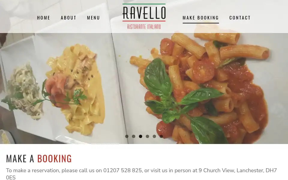 Screenshot of ravellolanchester.com