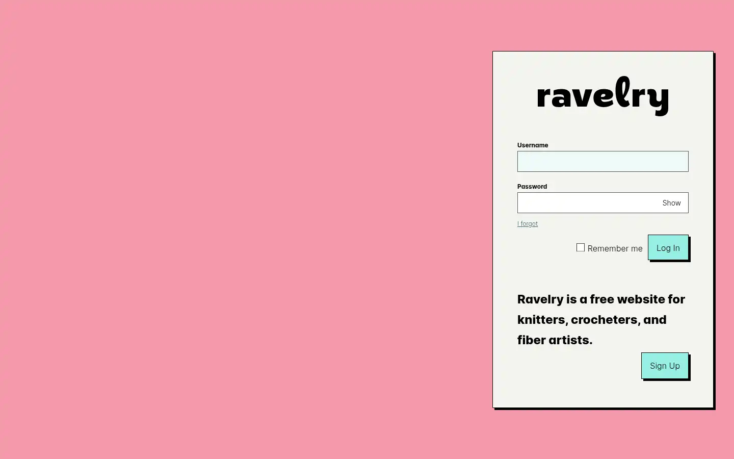 Screenshot of ravelry.com