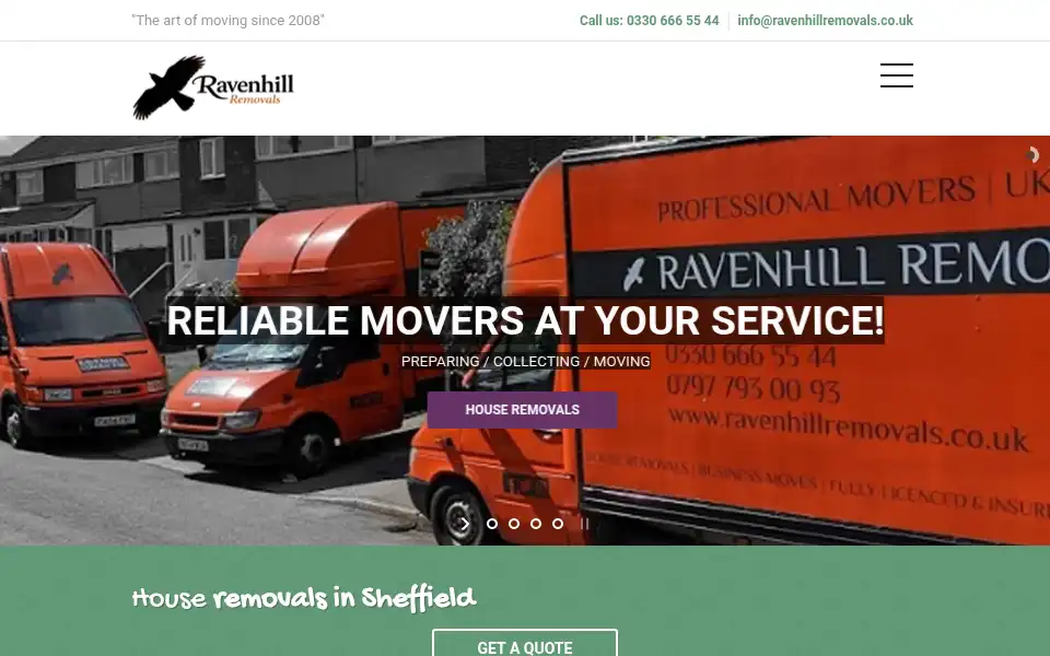 Screenshot of ravenhillremovals.co.uk
