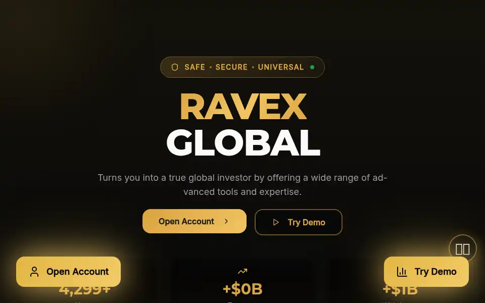 Screenshot of ravexglobal.com