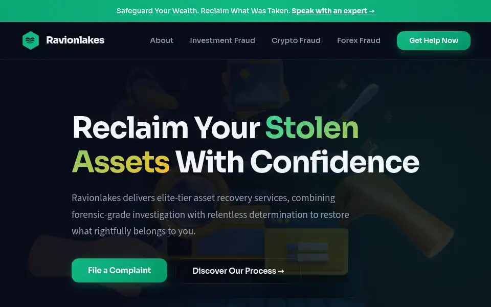 Screenshot of ravionlakes.com