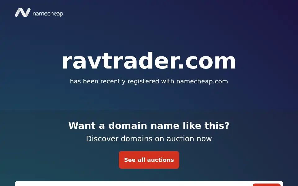 Screenshot of ravtrader.com