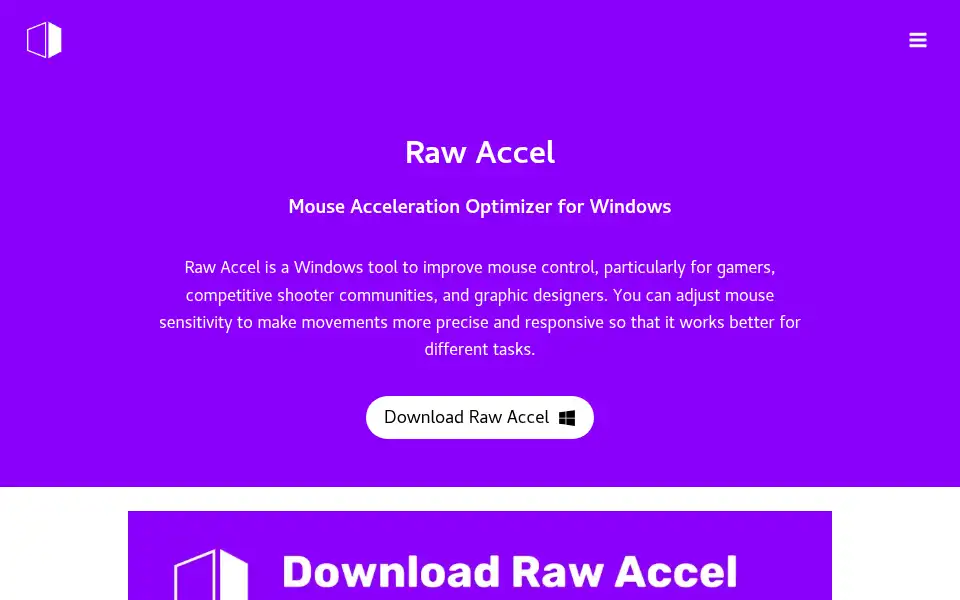 Screenshot of raw-accel.com