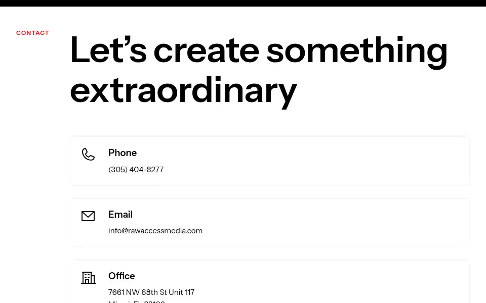 Screenshot of rawaccessmedia.com