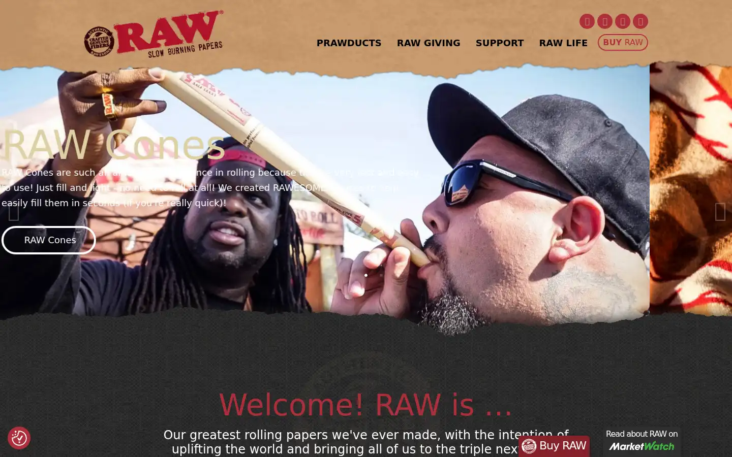 Screenshot of rawthentic.com