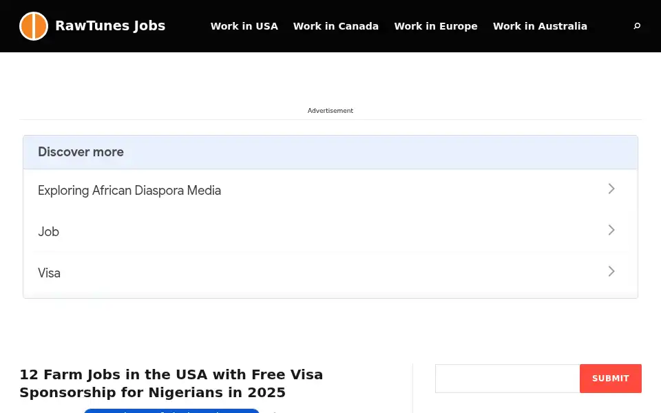 Screenshot of rawtunes.com.ng