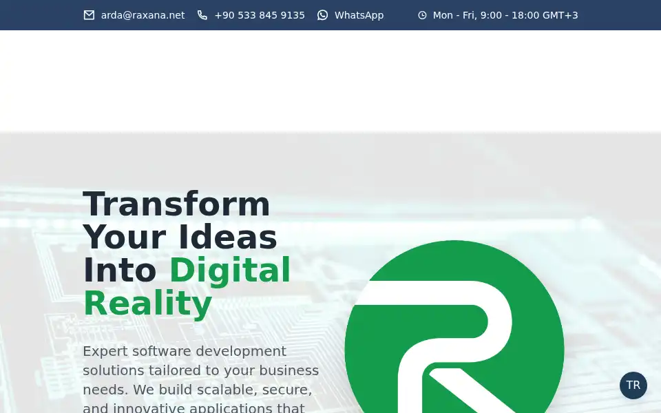 Screenshot of raxana.net