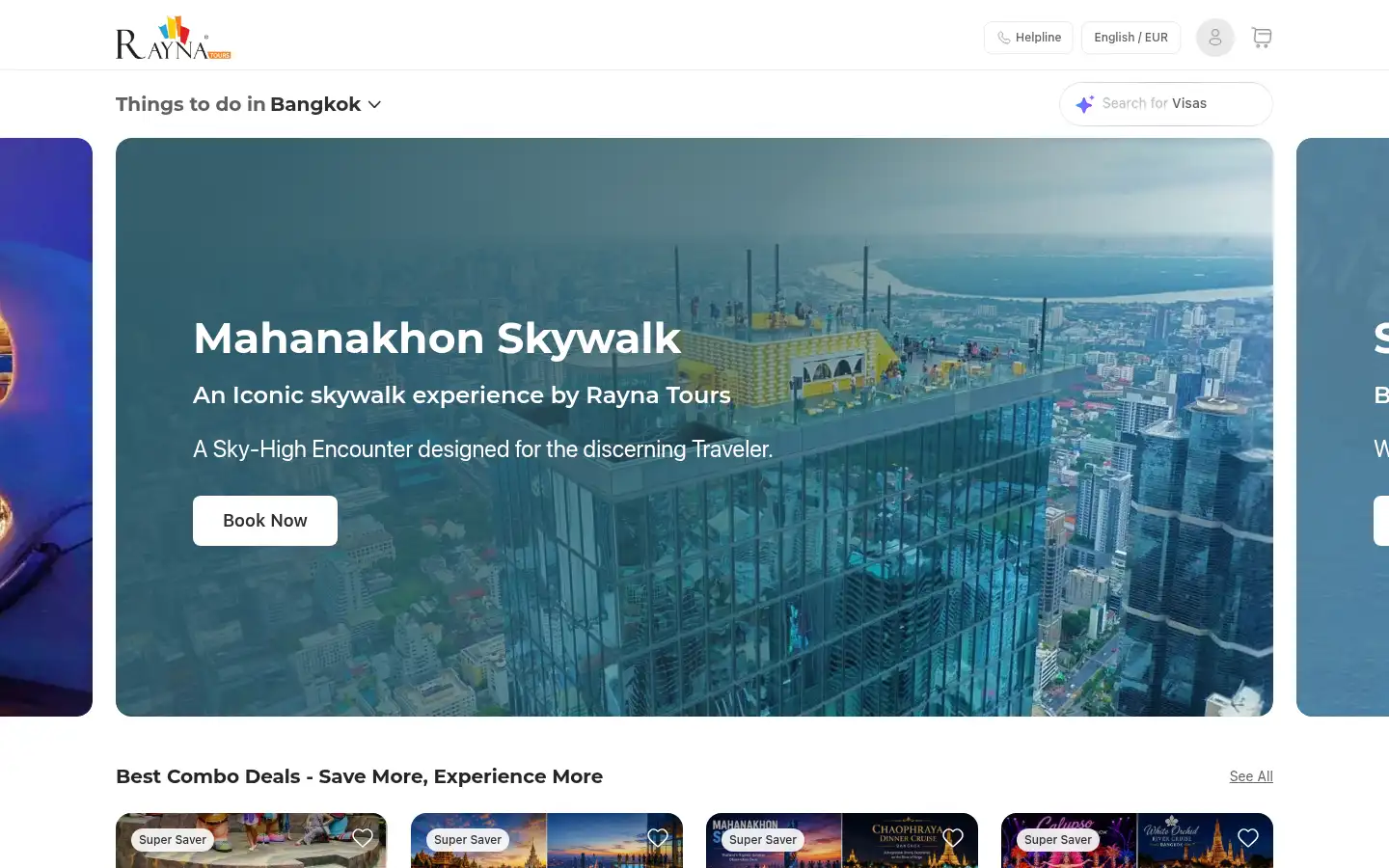 Screenshot of raynatours.com
