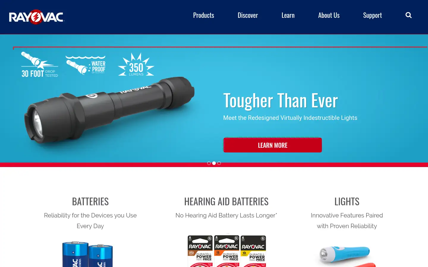 Screenshot of rayovac.com