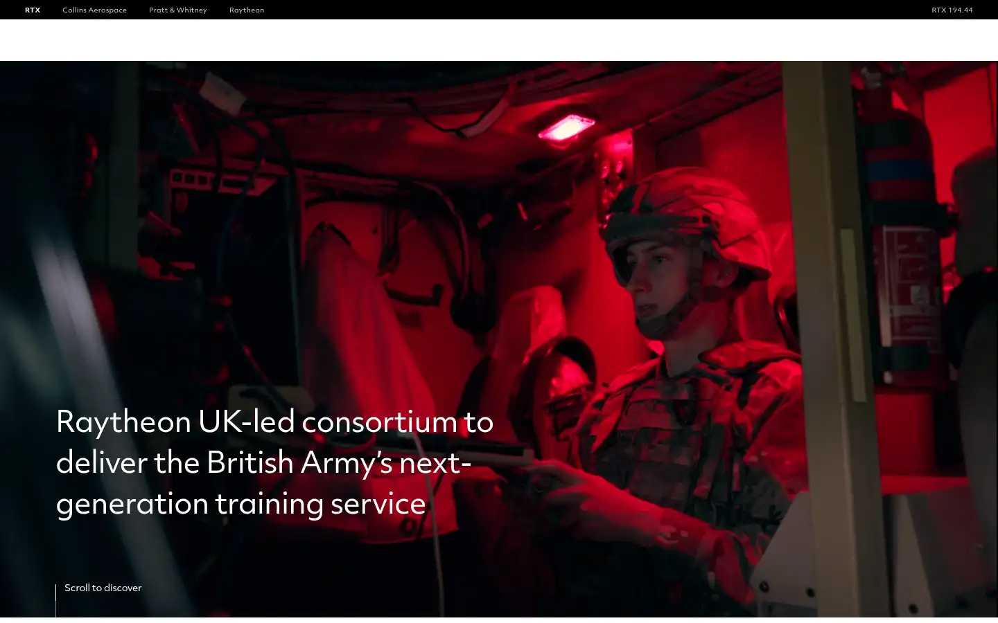 Screenshot of raytheon.co.uk