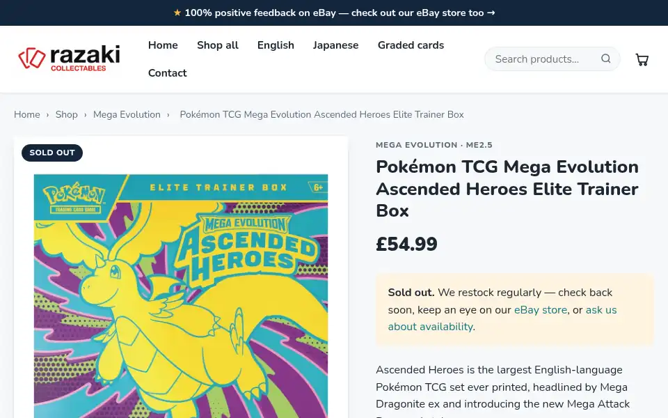 Screenshot of razaki.co.uk