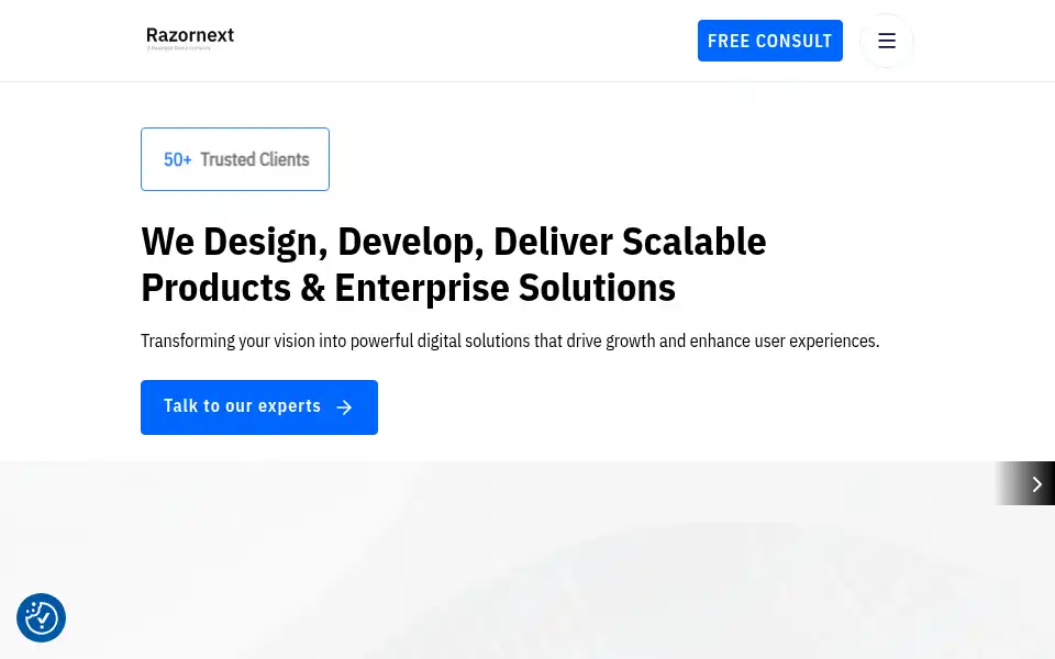 Screenshot of razornext.com