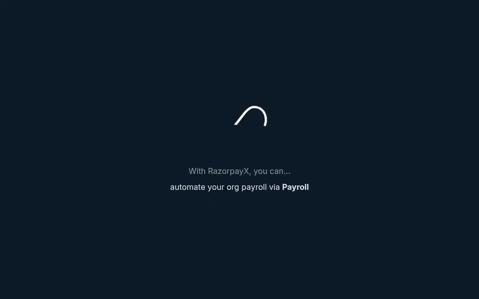 Screenshot of razorpayx.com