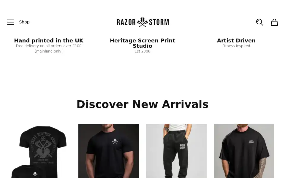 Screenshot of razorstorm.co.uk