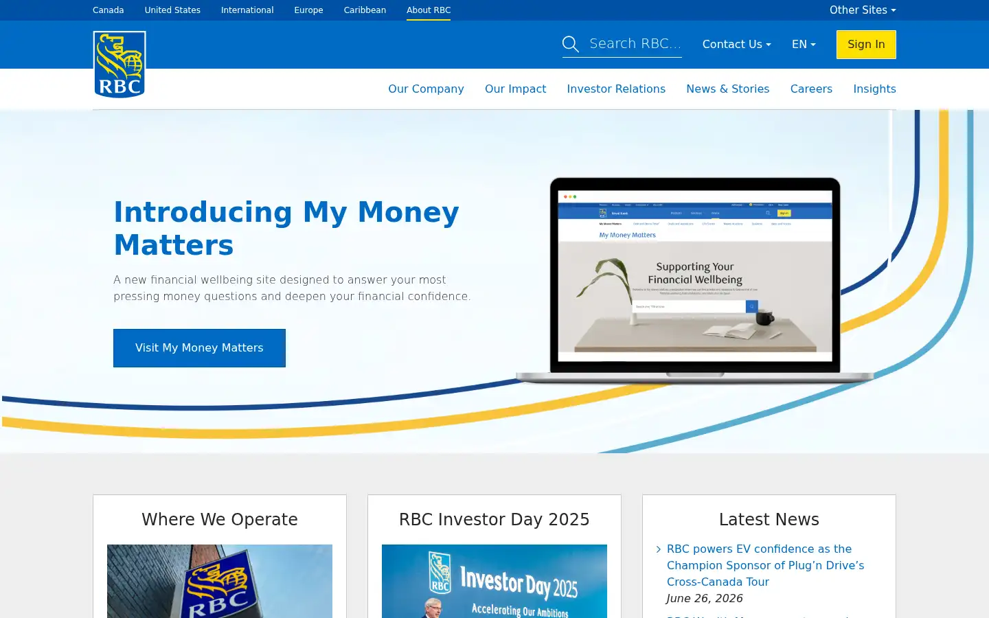 Screenshot of rbc.com