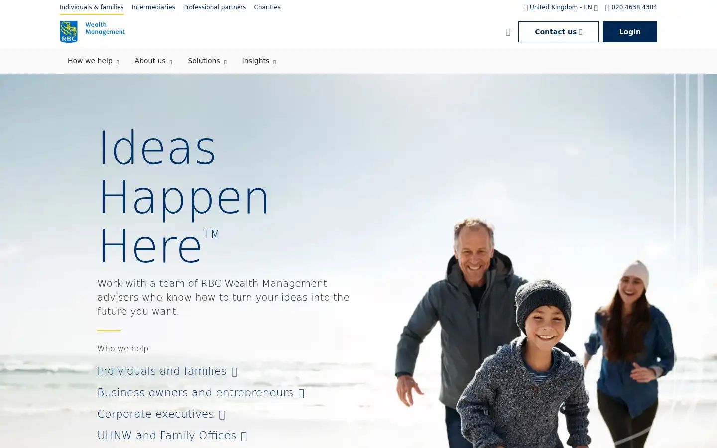 Screenshot of rbcwealthmanagement.com