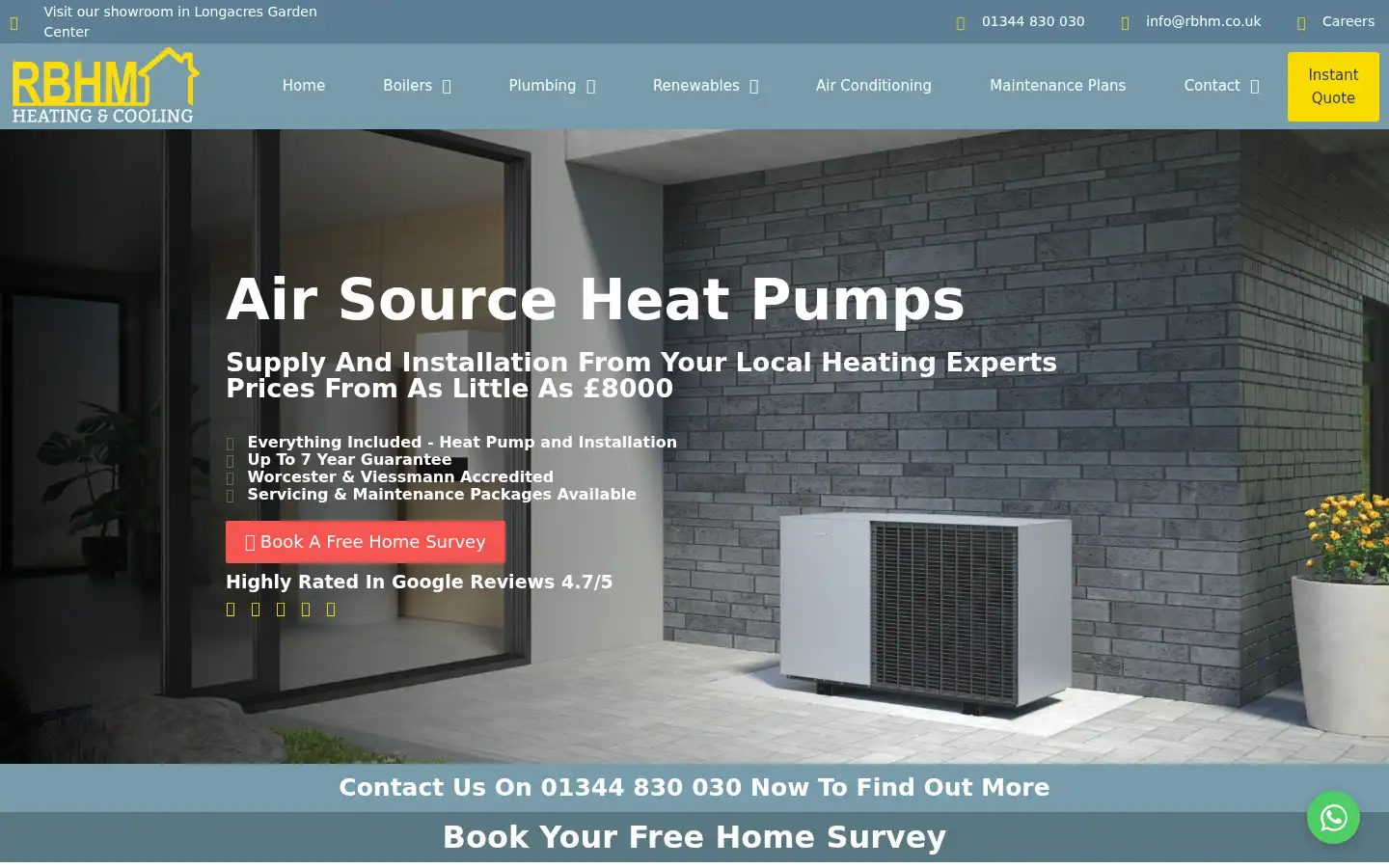 Screenshot of rbhm.co.uk