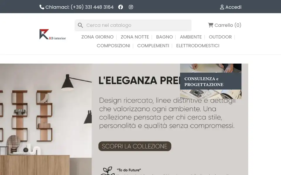 Screenshot of rbinterior.it
