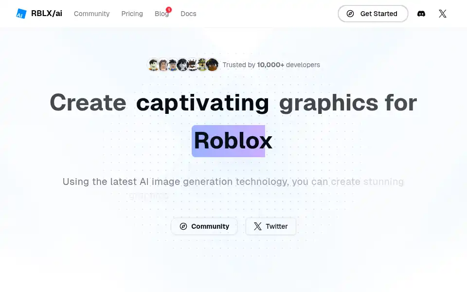 Screenshot of rblxai.com
