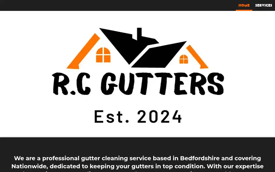 Screenshot of rcgutters.co.uk