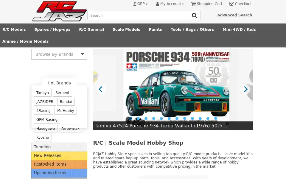 Screenshot of rcjaz.co.uk