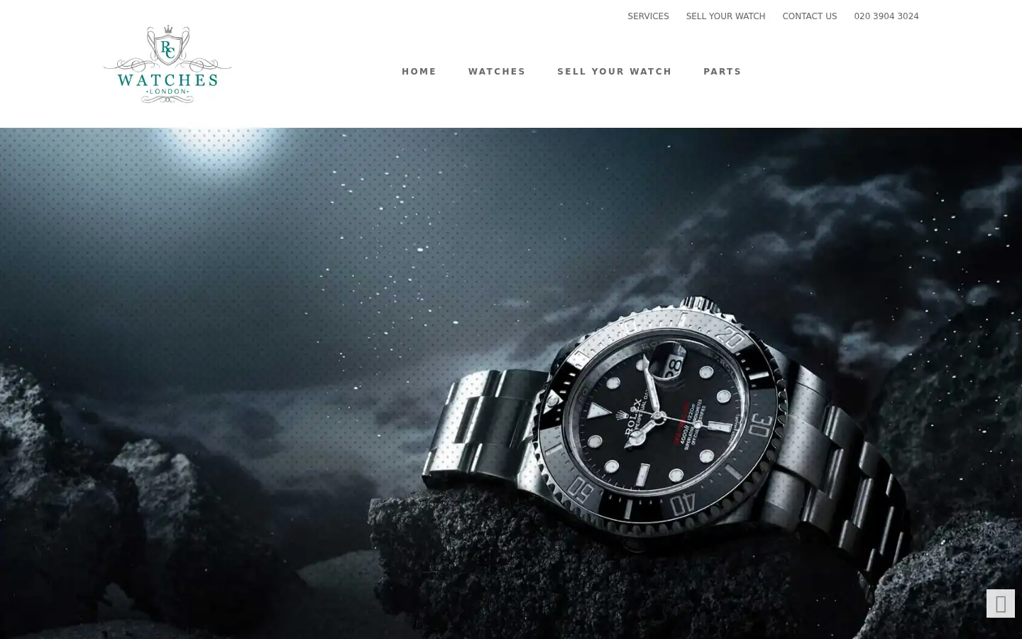 Screenshot of rcwatches.com