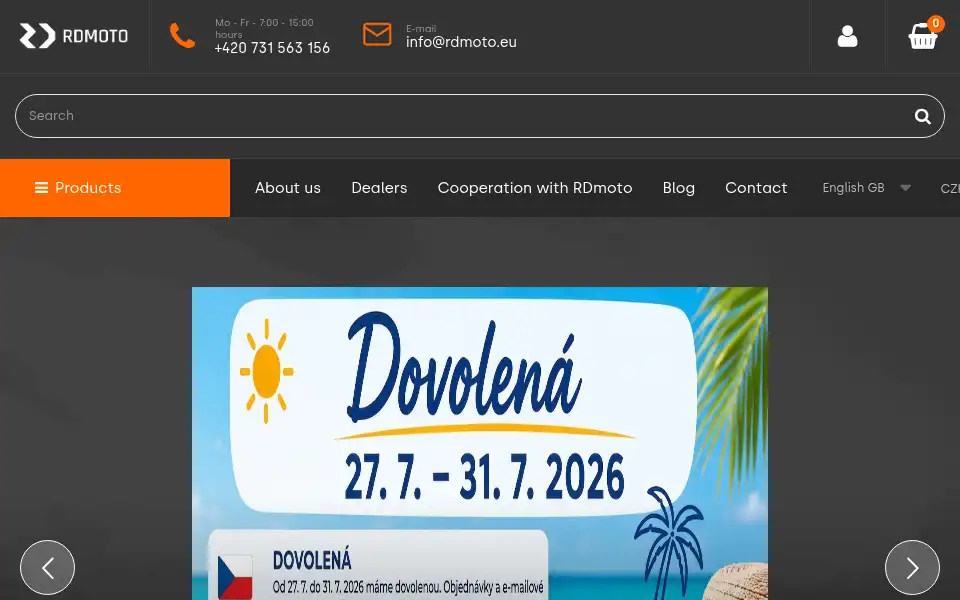 Screenshot of rdmoto.eu