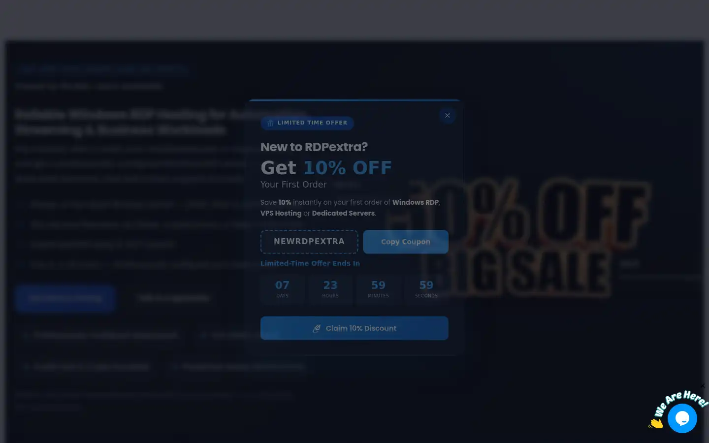 Screenshot of rdpextra.com