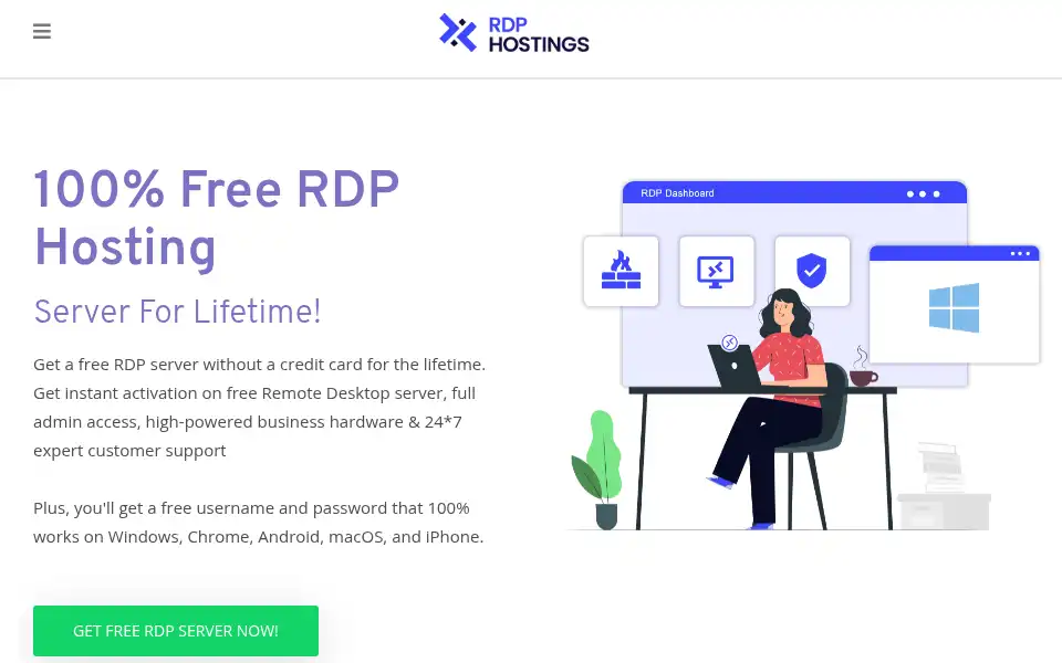 Screenshot of rdphostings.com