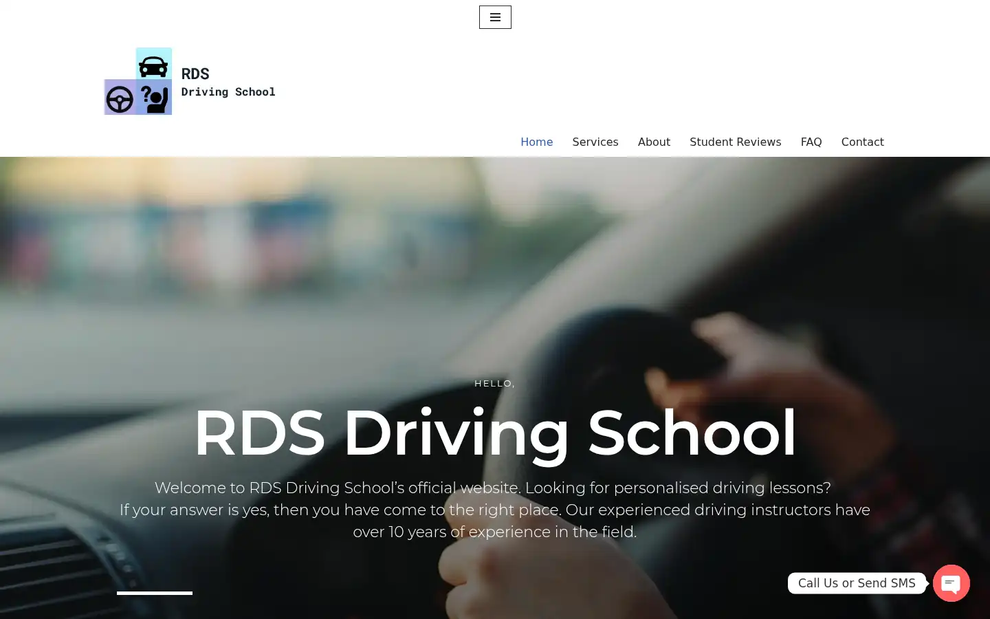 Screenshot of rdsdrivingschool.co.uk