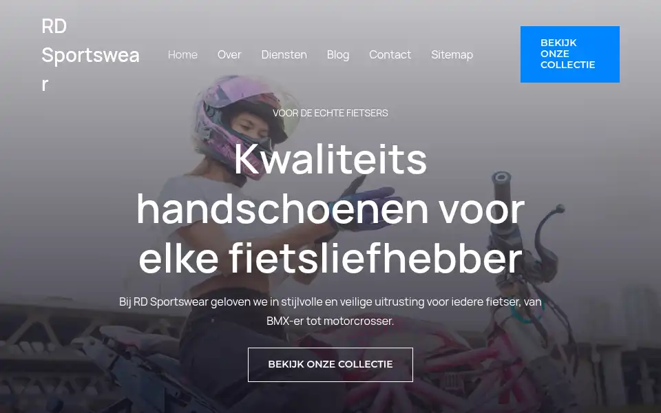 Screenshot of rdsportswear.nl